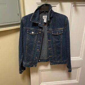 CALVIN KLEIN Vintage Denim Jacket Logo buttons 100% cotton size small